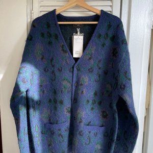 Navy Mohair Cardigan from Beams+
